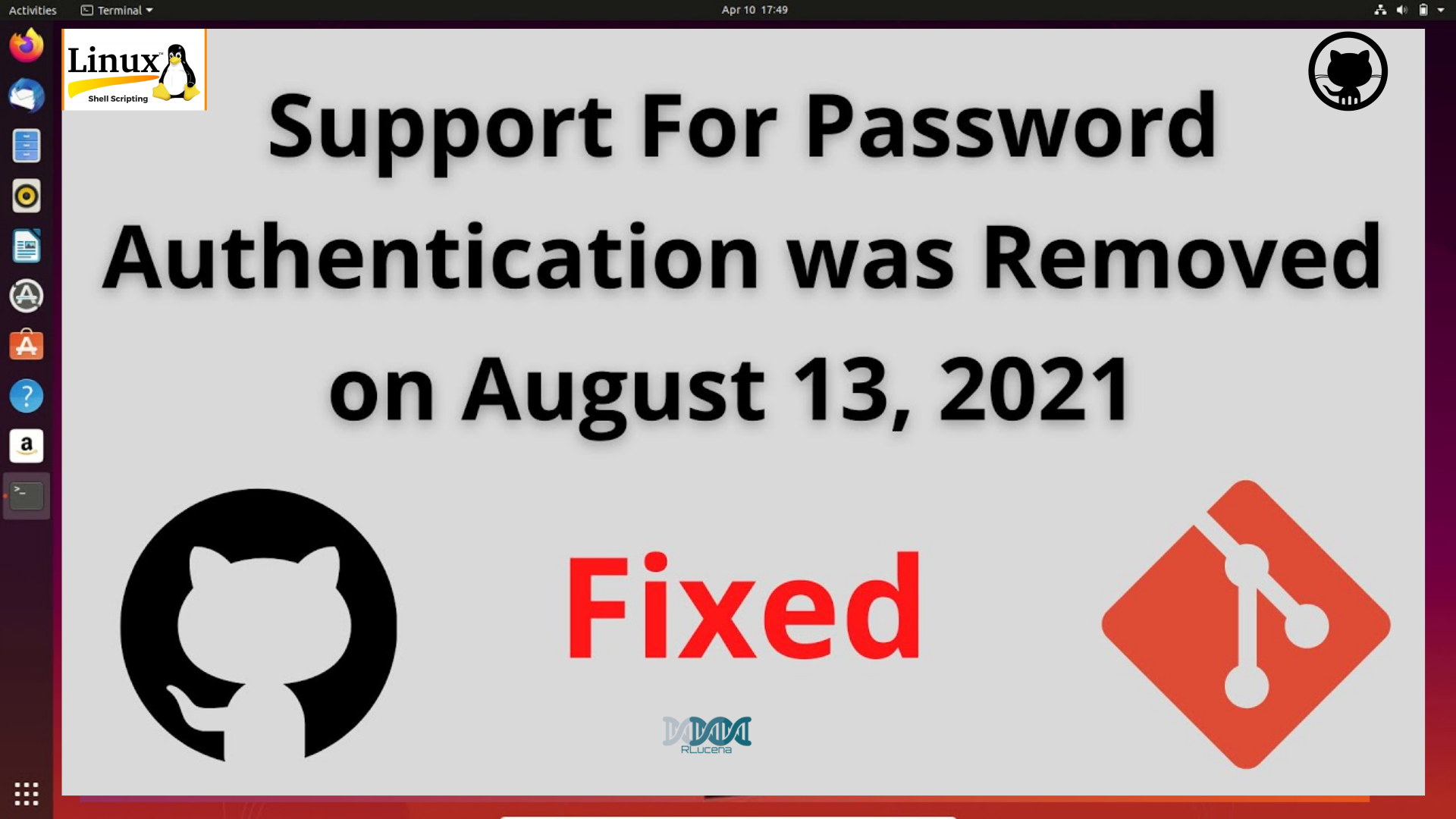 Support for password authentication was removed Github Fixed